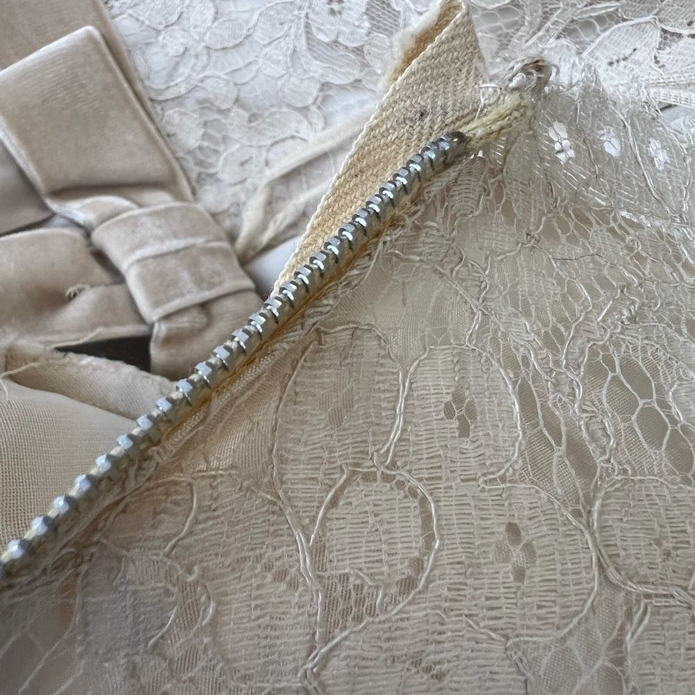 1950’s Harry Keiser Cream & Ivory Maxi Formal Party Dress Size XS - Picture 9 of 10